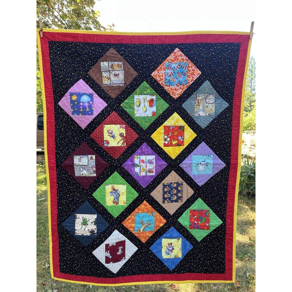Handmade Children’s Quilt Baby Nursery Crib Blanket Lap Quilt 36” X 46”
